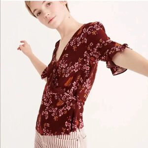 Madewell Floral Wrap Top